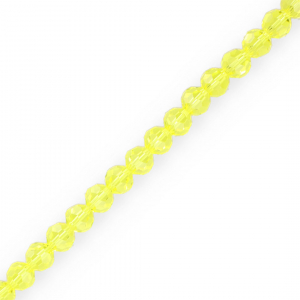 Top Facet kralen rond 6 mm Yellow