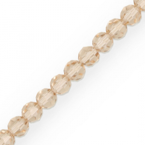 Top Facet kralen rond 8 mm Latte beige
