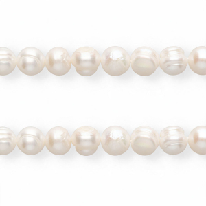 Imperfecte zoetwaterparels rond 9-10mm Natural white