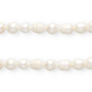 Imperfecte zoetwaterparels rice 12x10mm Natural white