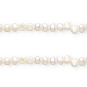 Imperfecte zoetwaterparels nugget rond 7-8mm Naturel white