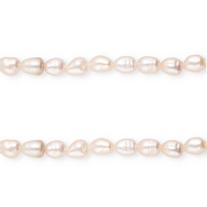 Imperfecte zoetwaterparels rice Seashell pink
