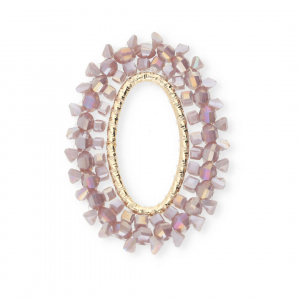 Top facet hangers ovaal Sweet lilac AB-gold