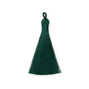 Kwastjes 8 cm Forest green