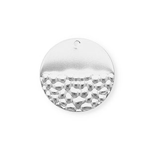 Roestvrij stalen (RVS) Stainless steel bedels rond Silver