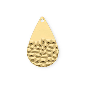 Roestvrij stalen (RVS) Stainless steel bedels druppel Gold