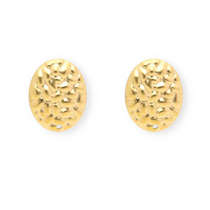 Roestvrij stalen (RVS) Stainless steel onderdelen  oorbellen / oorstekers ovaal met oogje Gold
