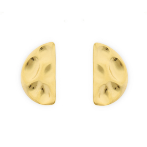 Roestvrij stalen (RVS) Stainless steel onderdelen oorbellen&nbsp;/&nbsp;oorstekers halfrond met oogje Gold