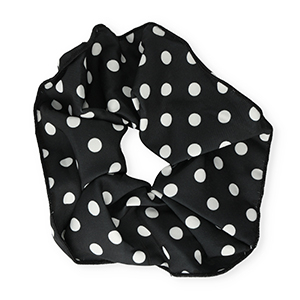 Scrunchies haarelastiek XL dots Black-white