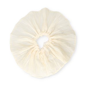 Scrunchies haarelastiek XL 2-laags Beige