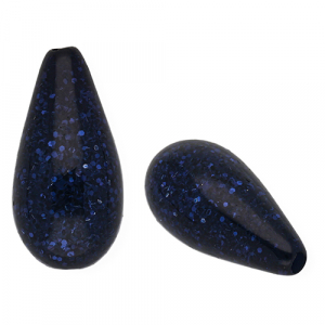 Polaris Elements kralen druppel vorm Paipolas Midnight blue