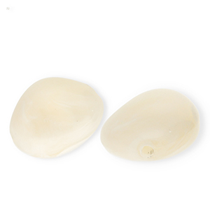 Acryl kralen irregular Off white-white marble