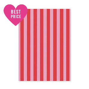 BY31&reg; Sieraden kaartjes rechte lijnen Red-pink