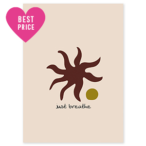 BY31&reg; Sieraden kaartjes "Just breathe" Cr&egrave;me-dark brown-olive green