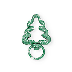 Onderdelen sleutelhanger clasp kerstboom Green-white