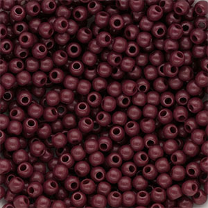 4 mm DQ acryl kralen shiny Mahogany red