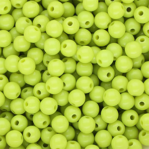 6 mm DQ acryl kralen shiny Lime green