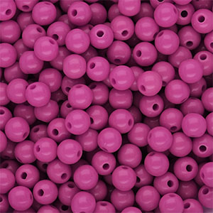 6 mm DQ acryl kralen shiny Magenta