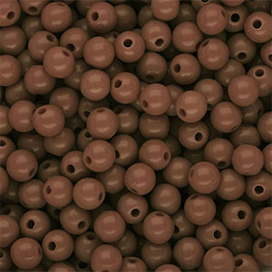 6 mm DQ acryl kralen shiny Brown