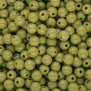 6 mm DQ acryl kralen shiny Olive green