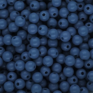 6 mm DQ acryl kralen shiny Teal blue