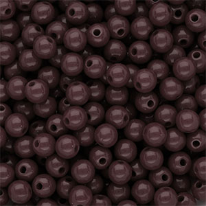 6 mm DQ acryl kralen shiny Dark brown