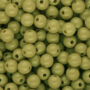 8 mm DQ acryl kralen shiny Olive green