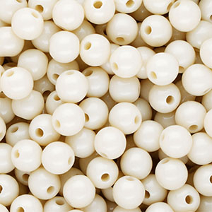 8 mm DQ acryl kralen shiny Off white