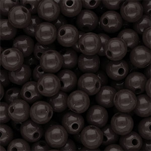 8 mm DQ acryl kralen shiny Dark chocolate brown