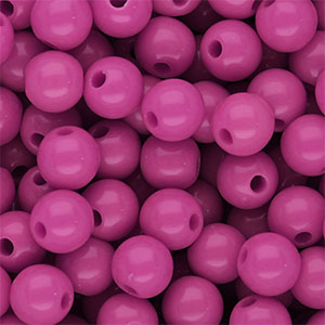 10 mm DQ acryl kralen shiny Magenta