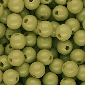 10 mm DQ acryl kralen shiny Olive green