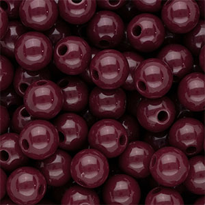 10 mm DQ acryl kralen shiny Mahogany red