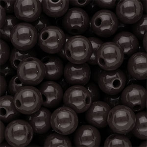 10 mm DQ acryl kralen shiny Dark chocolate brown