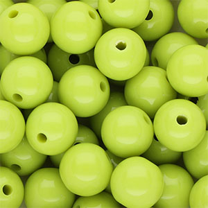 12 mm DQ acryl kralen shiny Lime green