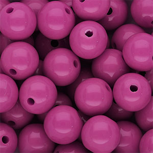 12 mm DQ acryl kralen shiny Magenta