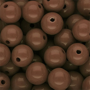 12 mm DQ acryl kralen shiny Brown