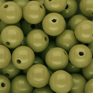 12 mm DQ acryl kralen shiny Olive green