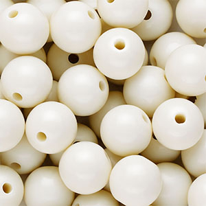 12 mm DQ acryl kralen shiny Off white