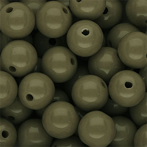 12 mm DQ acryl kralen shiny Army green