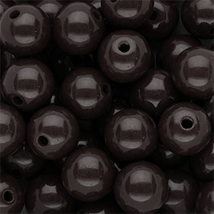 12 mm DQ acryl kralen shiny Dark chocolate brown