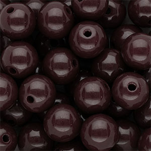 12 mm DQ acryl kralen shiny Dark brown
