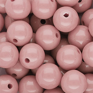 14 mm DQ acryl kralen shiny Vintage pink