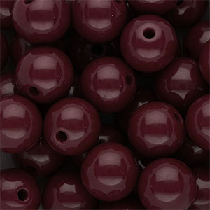14 mm DQ acryl kralen shiny Mahogany red