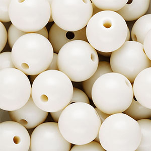 14 mm DQ acryl kralen shiny Off white