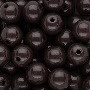 14 mm DQ acryl kralen shiny Dark chocolate brown