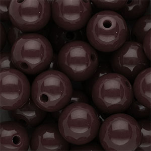 14 mm DQ acryl kralen shiny Dark brown