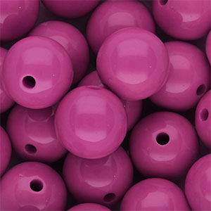 16 mm DQ acryl kralen shiny Magenta