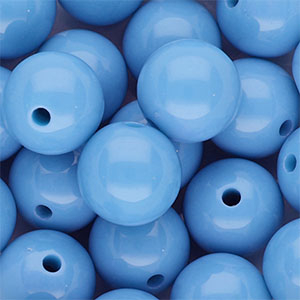 16 mm DQ acryl kralen shiny Blue