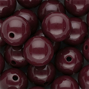 16 mm DQ acryl kralen shiny Mahogany red