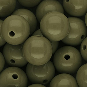 16 mm DQ acryl kralen shiny Army green